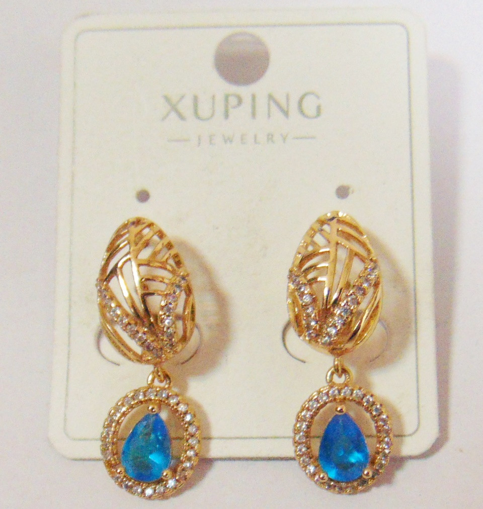 Сережки Xuping 28х10 мм кс201, фото 1