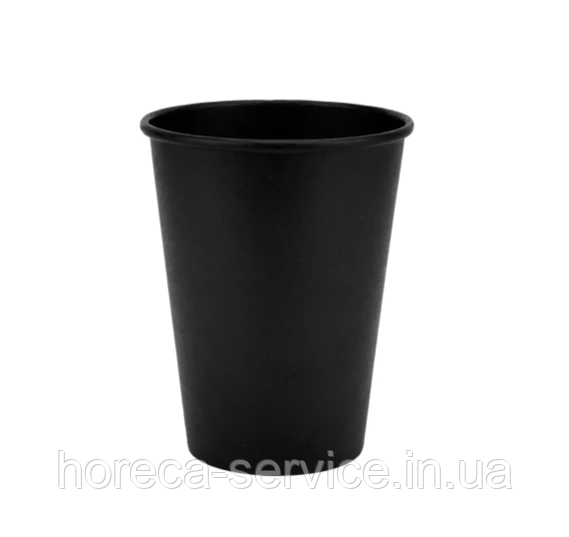 Склянка паперова одношарова BLack Edition 400 мл. 50 шт.