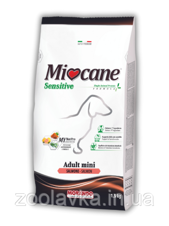 Morando Miocane Adult mini Сухой корм для собак малых пород с лососем 1,5кг