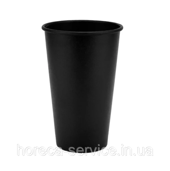 Склянка паперова одношарова BLack Edition 500 мл. 50 шт.