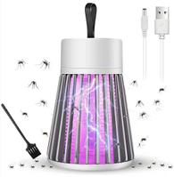 Ловушка-лампа от насекомых Mosquito killing Lamp YG-002 от USB с LED подсветкой серая