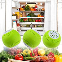 Шарики Fridge Balls 3 шт. Поглотитель запахов для холодильника и кухни в холодильник для удаления запаха I&S.