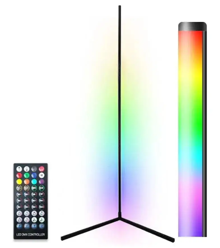 Кутова RGB лампа з пультом керування та таймером EL-2I85-2 Кутовий світильник підлоговий, фото 1
