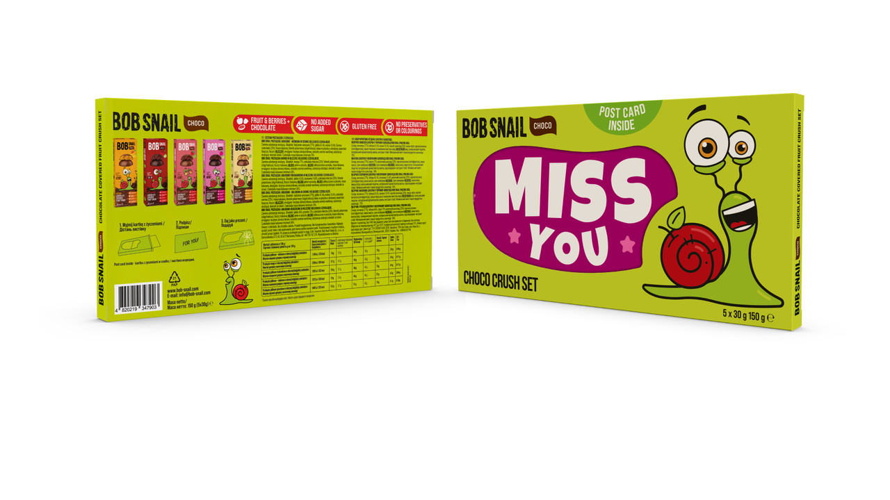 Набір цукерок “Choco Crush” 150г Равлик Боб, фото 1