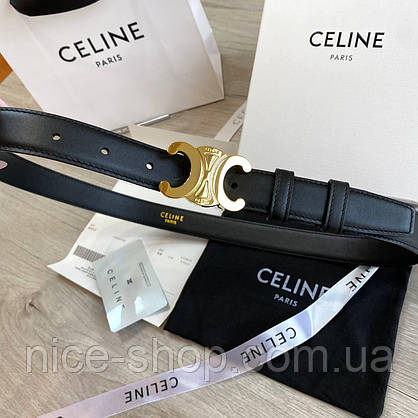 Ремінь шкіряний Celine преміум класу в коробці, фото 3
