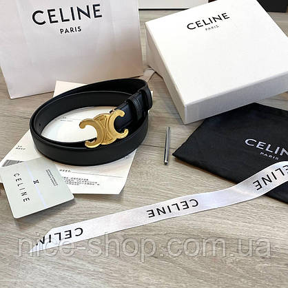 Ремінь шкіряний Celine преміум класу в коробці, фото 6