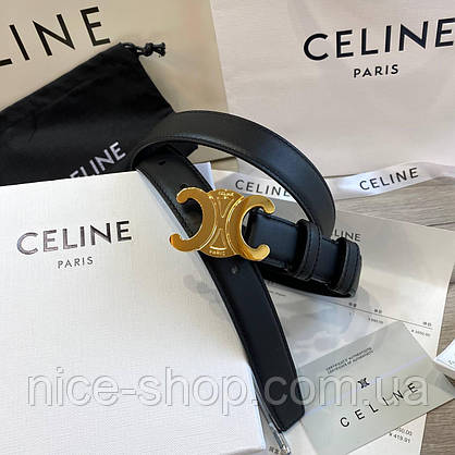 Ремінь шкіряний Celine преміум класу в коробці, фото 4