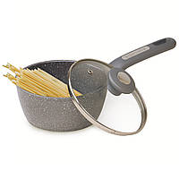 Ківш без кришки для індукції/газу (KM4283GR), 1.65л, 18см, Алюміній, граніт, Kamille, Арт.50085