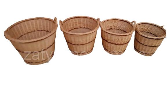Набір кошиків плетених 4 штуки
