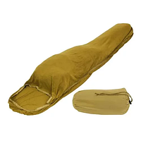 Спальний мішок STURM MIL-TEC "FLEECE SLEEPING BAG", похідний спальний мішок койот, військовий спальний мішок фліс MTM