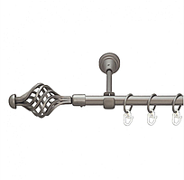 Карниз кованый для штор одинарный сатин Навона 16мм диаметр гладкая комплект