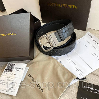 Ремінь bottega veneta шкіряний преміум класу в коробці, фото 6