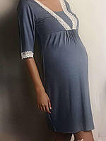 Нічна сорочка для вагітних Luisa Moretti, бамбук, LMS 2052, блакитний, XL
