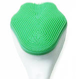 Масажер для шкіри обличчя з ручкою, розмір 155*55мм, зелений, фото 2