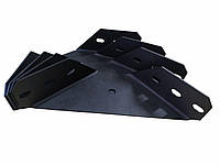 Угольник универсальный металический 3Д трехсторонний черный 160*160*50мм Стяжка для кровати
