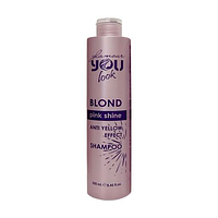 Шампунь для нейтралізації жовто-оранжевих відтінків You look Professional Blond Pink Shampoo 250 мл