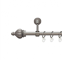 Карниз кованый для штор одинарный сатин Таджа 16мм диаметр гладкая комплект