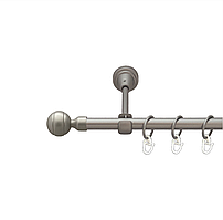 Карниз кованый для штор одинарный сатин Паола 16мм диаметр гладкая комплект