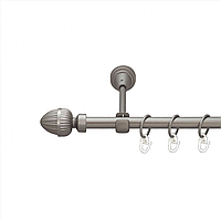 Карниз кованый для штор одинарный сатин Одеон 16мм диаметр гладкая комплект