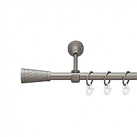 Карниз кованый для штор одинарный сатин Севилия 16мм диаметр гладкая комплект