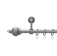 Карниз кованый для штор одинарный сатин Таджа с Кристалом 16мм диаметр гладкая комплект