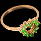 Кільце. Натуральний цаворит гранат. Срібло 925., фото 2