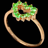 Кільце. Натуральний цаворит гранат. Срібло 925., фото 3