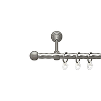 Карниз кованый для штор одинарный сатин Бологна 16мм диаметр твистер витая комплект