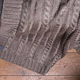 Покривало вʼязане VividZone КЛАСИК 180*220 бежевий, фото 2