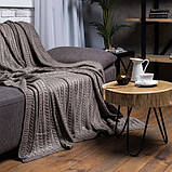 Покривало вʼязане VividZone КЛАСИК 180*220 бежевий, фото 3