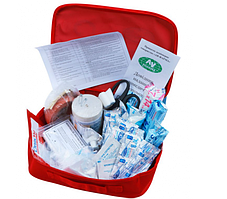 Пакет-аптечка протипожежна з набором засобів для допомоги в екстрених ситуаціях під час опіків шкірних покривів