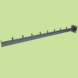 Кронштейн-флейта на стіну для одягу 50 см 8 штирей