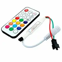 RGB контролер Biom OEM SPI-IR21 IR 5-24V (21 кнопка) для Smart стрічки