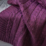 Покривало вʼязане VividZone КЛАСИК 180*220 бежевий, фото 2