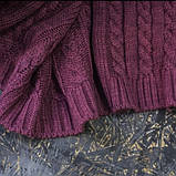 Покривало вʼязане VividZone КЛАСИК 180*220 бежевий, фото 3