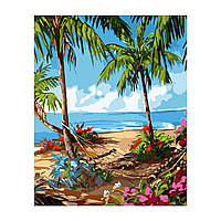 Картина по номерам на хлопчатбоумажном холсте "Гавайские будни" 40х50 см Strateg ПРЕМИУМ