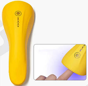 Міні UV/LED лампа LSQ3 на акумуляторі та USB шнуром для сушіння гель лаку (гелевих тіпс, верхніх форм), 5 Вт. Помаранчевий