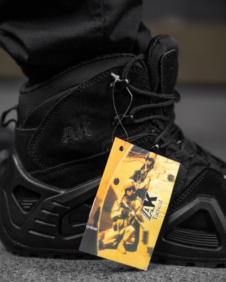 Весенние мужские ботинки АК на гибкой подошве, черные армейские ботинки кожаные для военнослужаших - фото 8 - id-p2101675284