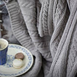 Покривало вʼязане VividZone КЛАСИК 180*220 бежевий, фото 2