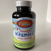 Carlson Vitamin C Вітамін С, 250 мг із смаком апельсину, 60 таблеток