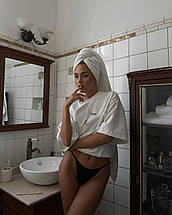 Футболка жіноча довга з куліру з написом розміри норма, фото 2