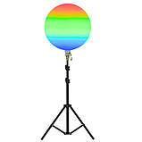 Кругла світлодіодна лампа 45см RGB-LED Fill Light GS-450 кольорова з пультом та штативом 2м для фото та відео, фото 2