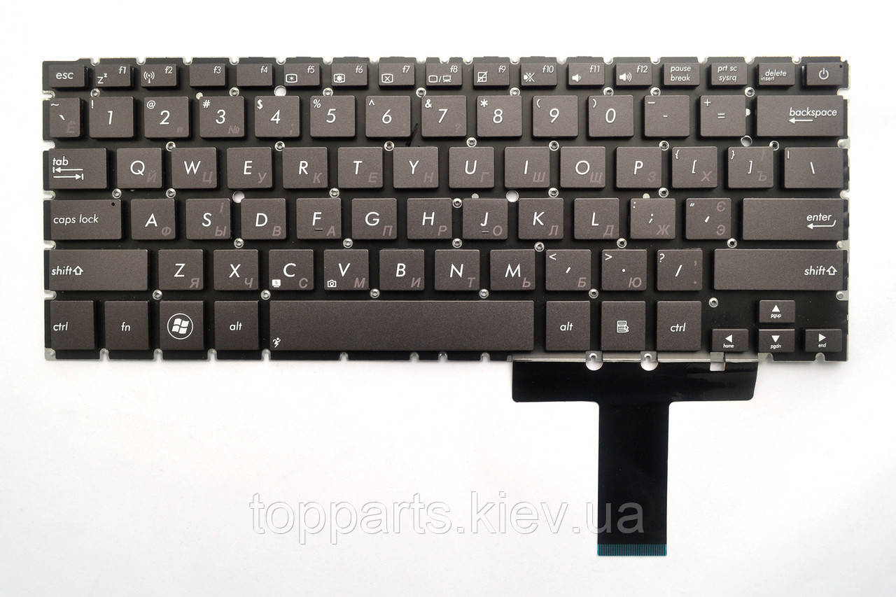 Клавіатура для ноутбуків Asus UX31, UX31A, UX32, UX32A коричнева без рамки RU/US