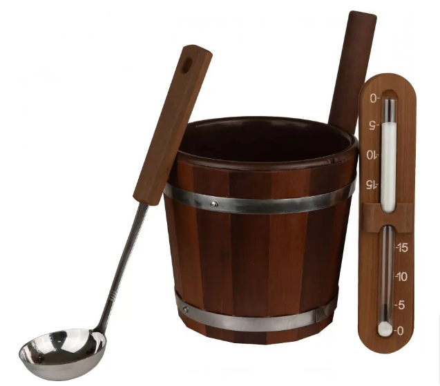 Набір подарунковий з 3 предметів для лазні та сауни., фото 1