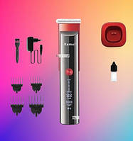 Машинка для стрижки волосся Kemei KM-5016 (акумуляторна, професійна, 4 насадки, LCD дисплей), фото 4