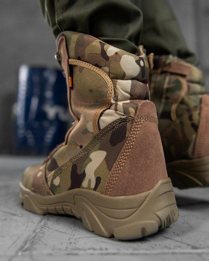 Тактические ботинки весенние Monolit Cordura мультикам, армейские высокие берцы с подошвой Eva - фото 5 - id-p2101683260