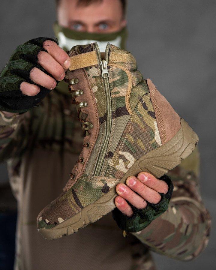 Тактические ботинки весенние Monolit Cordura мультикам, армейские высокие берцы с подошвой Eva - фото 6 - id-p2101683260