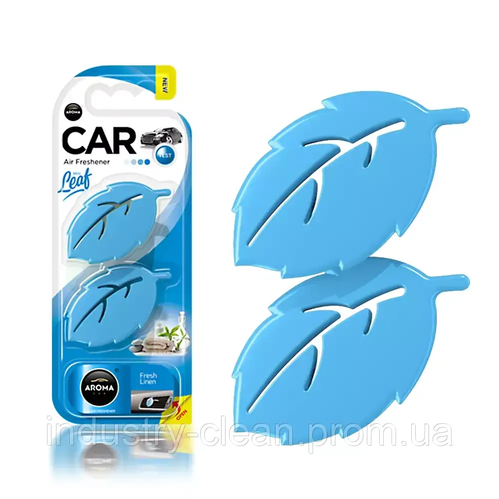 Автомобільний ароматизатор Aroma Car Leaf 3D Mini - Fresh Linen (831327)