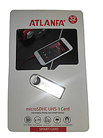 Флеш накопитель флешка USB 2.0 Atlanfa AT-U03 32 Gb металлическая с кольцом для ключей