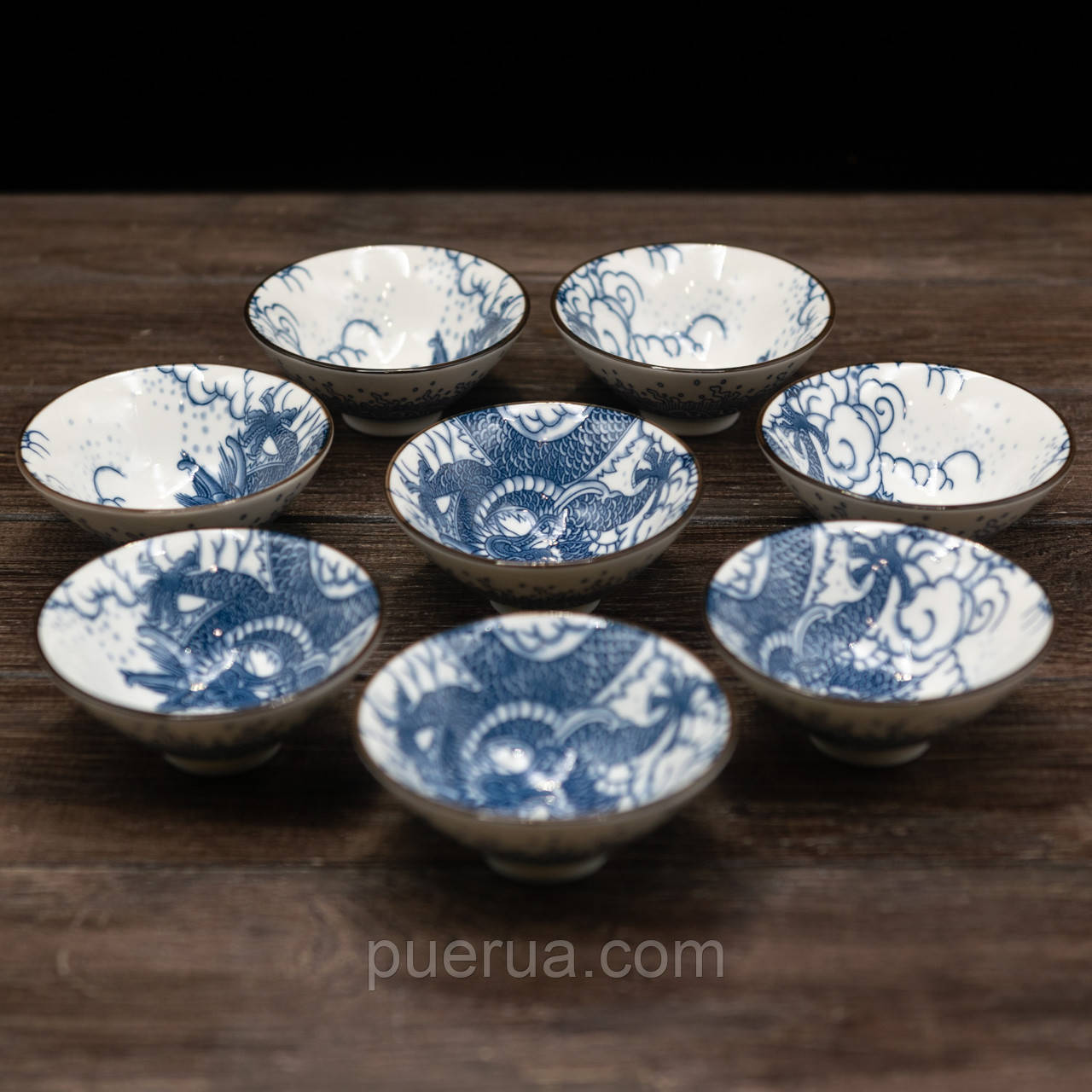 Набір піал "Небесний дракон Тяньлун" 80 мл 8 шт, фото 1